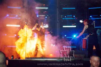 Stunt during the performance of "Rammstein"