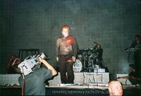 Till during "Mein Herz brennt", note the camera