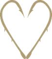 2009 Fish hooks. Arranged to form a love-heart. Used on the front cover and CD design of Ich tu dir weh.