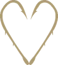 2009 Fish hooks. Arranged to form a love-heart. Used on the front cover and CD design of Ich tu dir weh.