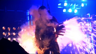 The backpack during the Making of the music video.